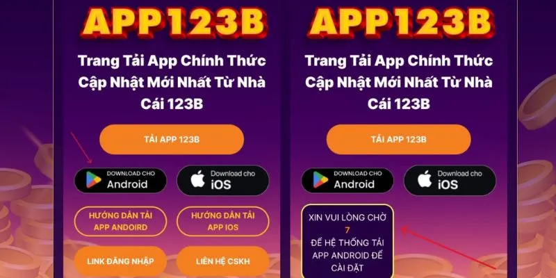 Chi tiết quy trình tải ứng dụng 123B về điện thoại