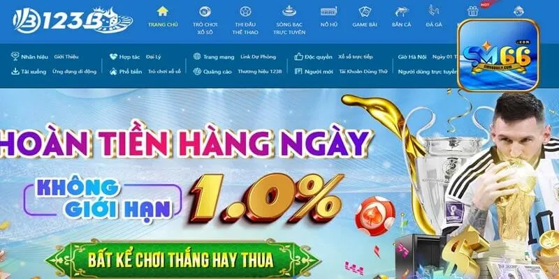 Khuyến mãi hoàn trả mỗi ngày tại 123B